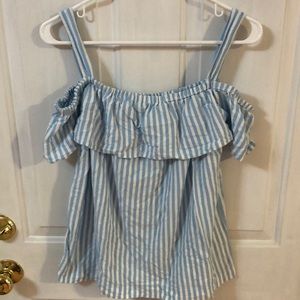 J. Crew blue and white tank top (M)